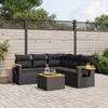 VidaXL Garden Lounge Set with Cushions 6 Pcs, Patio Sofas, Patio Furniture Set, Outdoor Furniture, Black 3226804