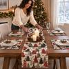 Christmas Table Runner and Placemat Set for Winter Holiday Dining Table Decoration, 5