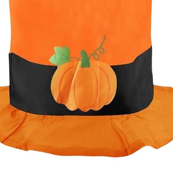 Thanksgiving Top Hat Pumpkin Design Top Hat Novelty Tree Topper Decoration for Thanksgiving Halloween Party Costume Cosplay Accessories