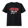 Chicago City of My Heart Men Women Outfit T Shirt Vintage Washed Top For Everyday Wear Comfortable Fashion Soft Breathable