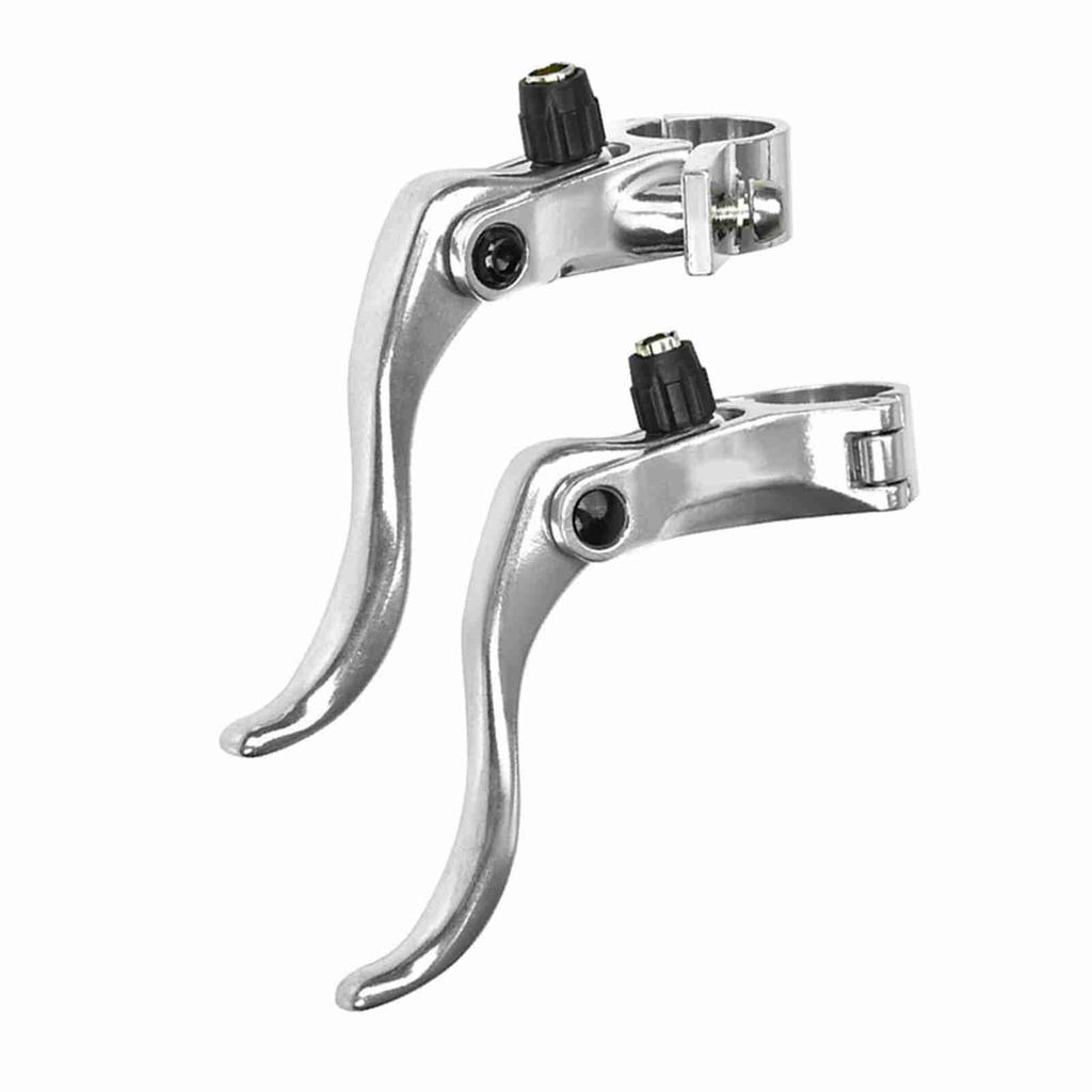 1pair Aluminum Alloy 24mm Mountain Bike Disc Brake Bar Handle   Cycling Accessory (Black)
