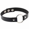 Black gothic choker punk leather choker rock collar women goth choker necklace fashion jewelry