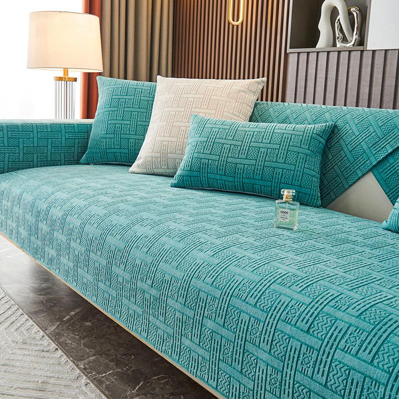 Pernă de canapea Chenille Lux Ușor Anti-alunecare Rezistent la Pete Husă de canapea Acoperită Integral cu Prosop de canapea Concubină Imperială Pânză de acoperire completă Senzualitate Înaltă