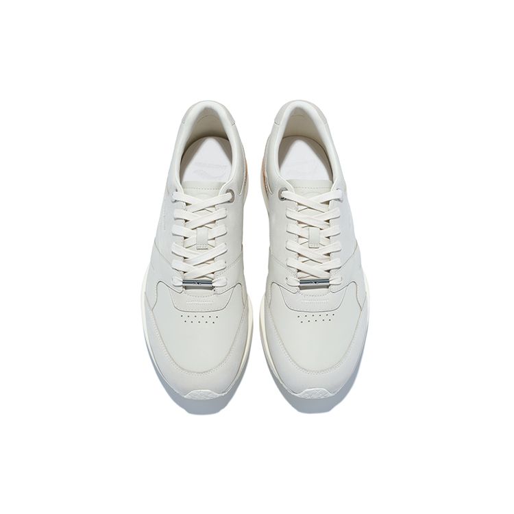 Li-Ning 1990 Synthetic Leather Non-Slip Wear-Resistant Low-Top Sports Casual Shoes Men Sneakers Off-White ALJT007-1