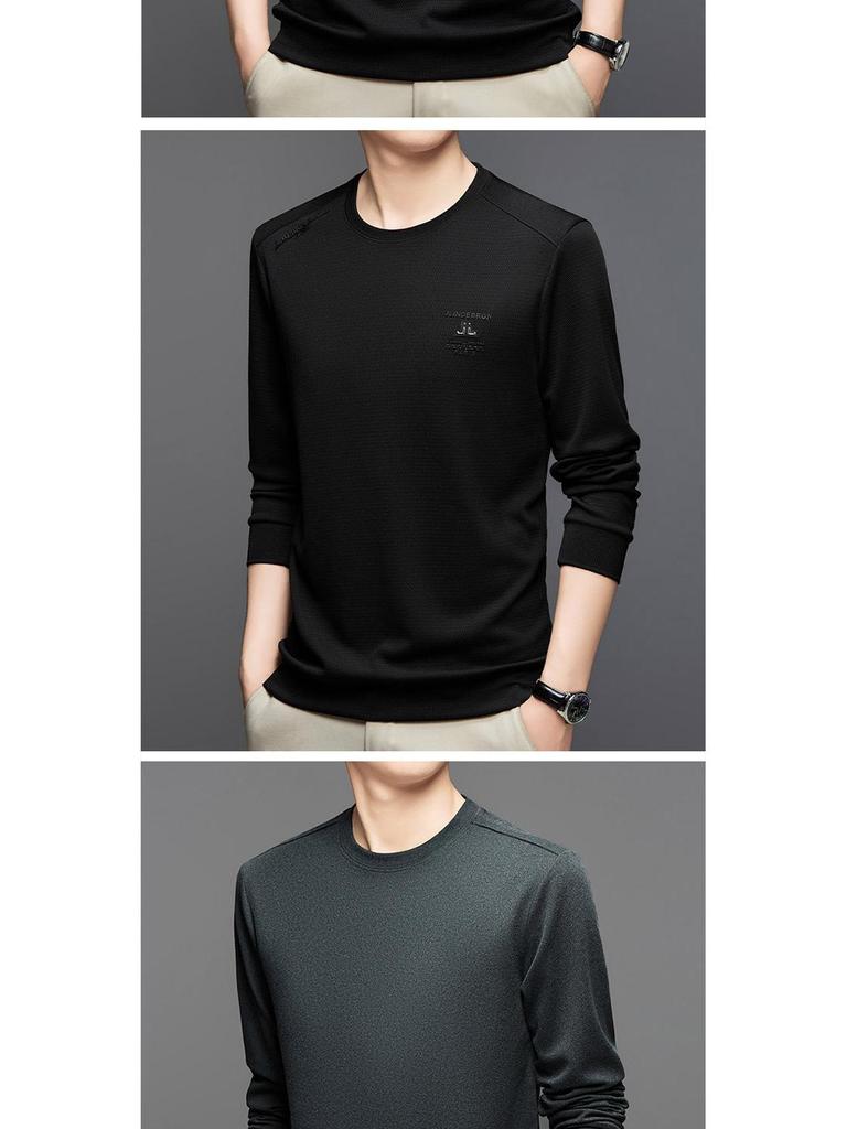 Woodpecker Men's 2025 Fleece-Lined Crew Neck Long Sleeve Sweatshirt for Autumn/Winter