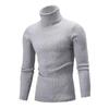 Men's Autumn/Winter 2025 High Neck Solid Color Cable Knit Sweater Pullover