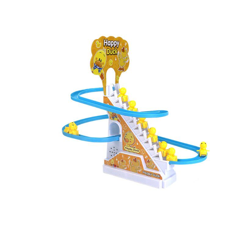Little Duck Climbing Stairs Electric Track Educational Toy
