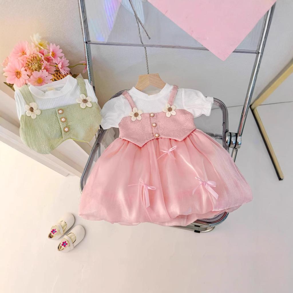 Girls Princess Dress Spring Autumn Tulle Tutu Skirt Kids Elegant Party Gown Children Casual Long Sleeve Clothing
