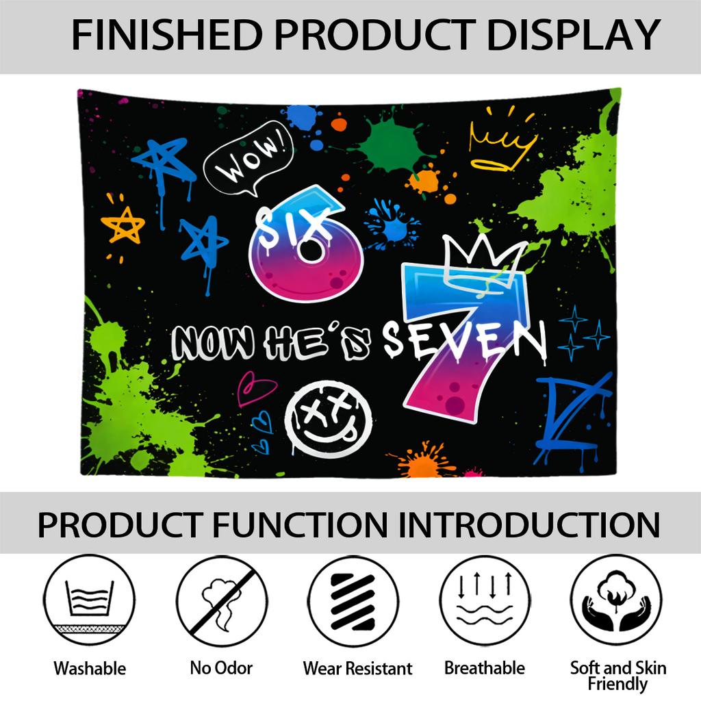1Pc Graffiti Style 67 Series Printed Tapestry Living Room Background Wall Art Decoration Multi Size Space Pendant