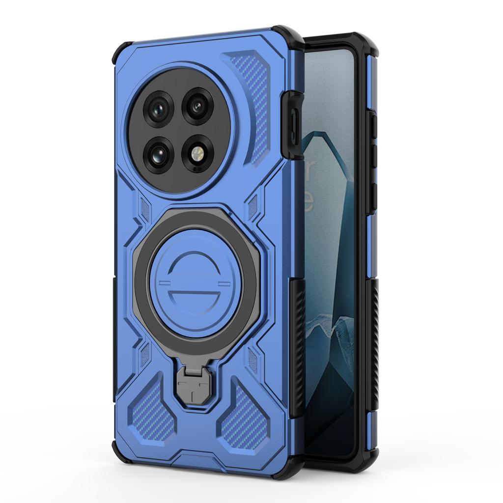 For OnePlus 13 Magnetic Case Rotating Metal Kickstand PC+TPU Phone Back Cover