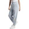 adidas Solid Color Elastic Drawstring Logo Print Straight Leg Casual Pants Women Bottoms Blue IJ8443