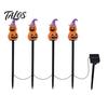 Decorative Porch Lights Halloween Solar Pumpkin Light, Ghost Garden Stake Holiday Theme Outdoor Decorations Waterproof LED Pathway Light for