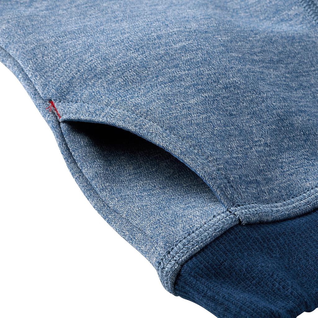 MIKI HOUSE Long Solid Stretch Made in for Boys and Indigo Pants, Logo, Color, Jersey, Japan, Girls, Baby, Kids, Children's Clothing, 130cm, Blue,