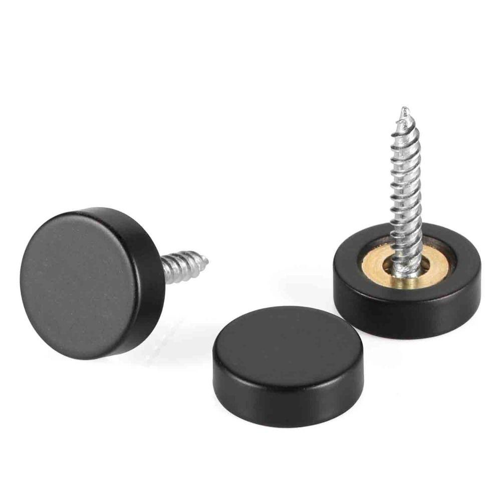 20Pcs Stainless Steel Screw Covers Caps Matte Black Mirror Screws Fasteners  Glass Signboards