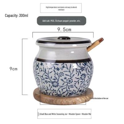 Pote de Cerâmica para Temperos Estilo Japonês