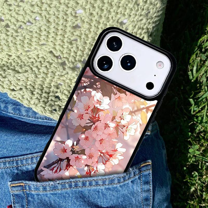 Coque de téléphone Fleur de Cerisier Fuji Compatible avec pour IPhone 17air 16e 15 14 13 12 11Pro Max 17 Air