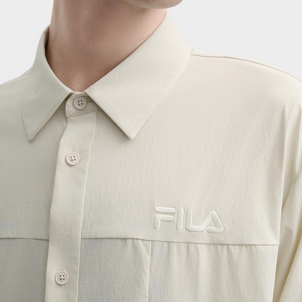 New FILA Shirts Men's Light Beige Khaki F11M438403FLK