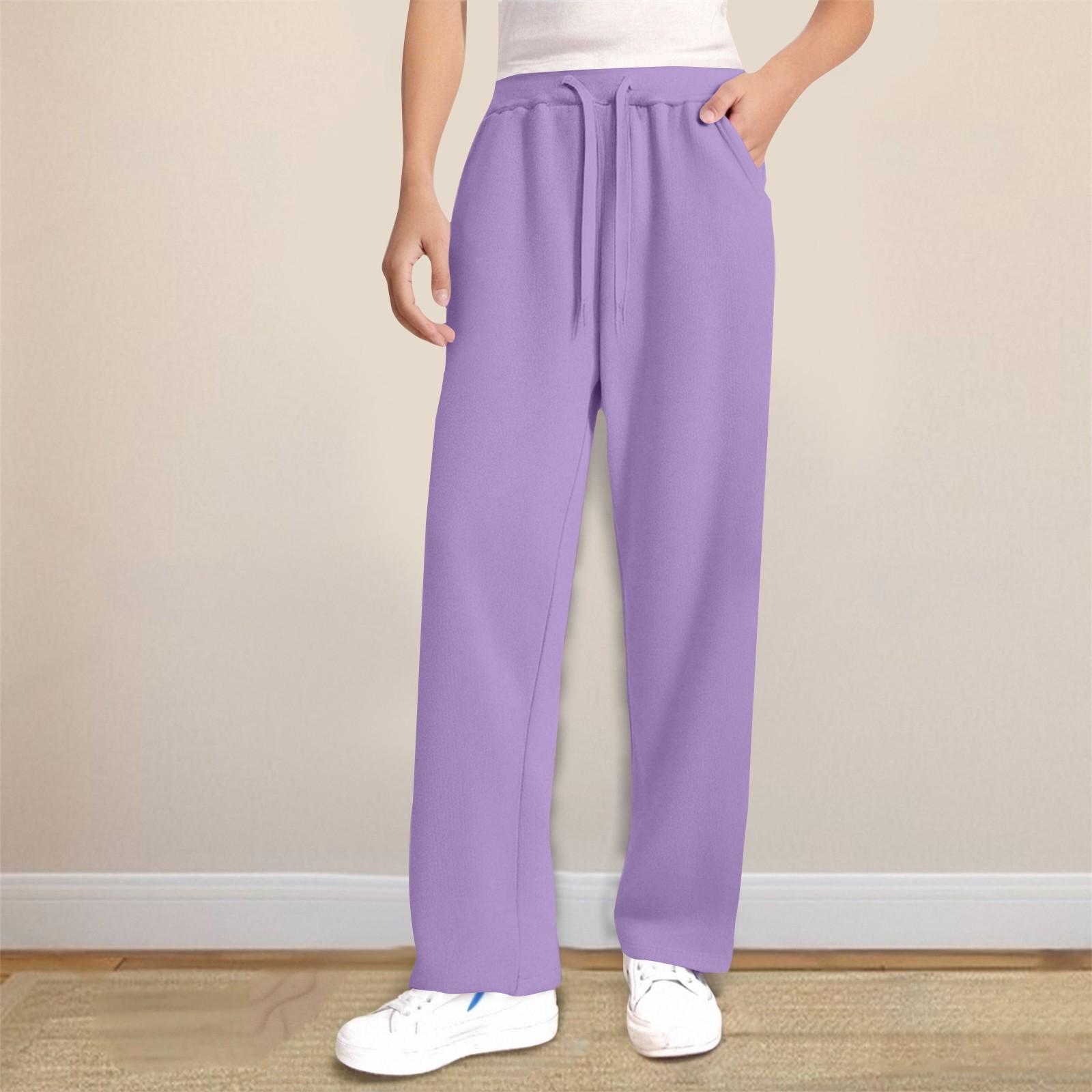 

Детские повседневные брюки Модные свободные широкие повседневные детские спортивные штаны 120 фиолетовый