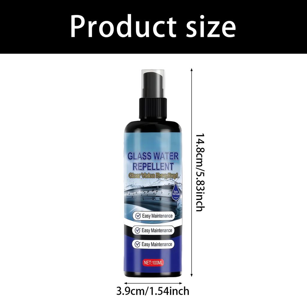 100ml Quick Drying Waterproof Sprayer with Towel For Vehicle Window And Glasses Prevents Fogging Water Repellant Sprayer