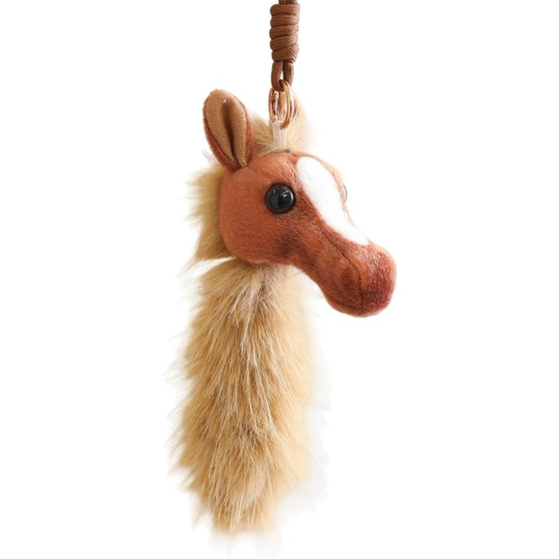

Plush Horse Toy Pendant Decoration for Office Desk and Living Room Animal Ornament Gift for Friend Family