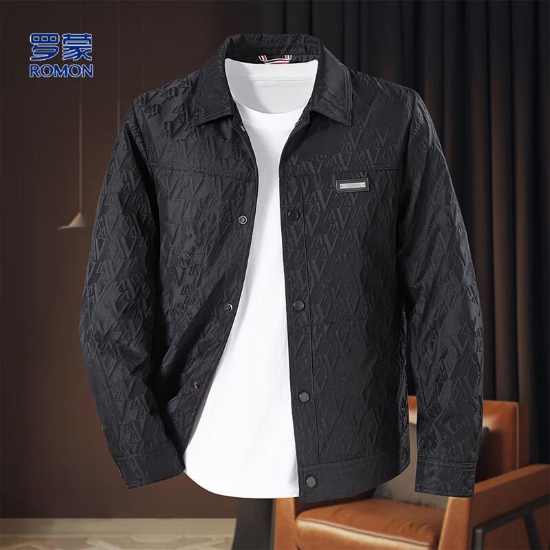 

Luomeng Men s Fashion Jacquard Business Casual Lapel Jacket XL