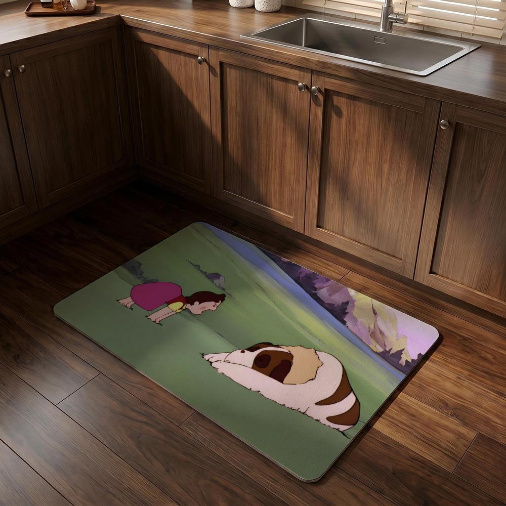 H-heidiS ANIMATION FILM Floor Mat Diatomite Bath Mat Super Absorbent Non-slip Easy To Clean Suitable For Bathroom Kitchen