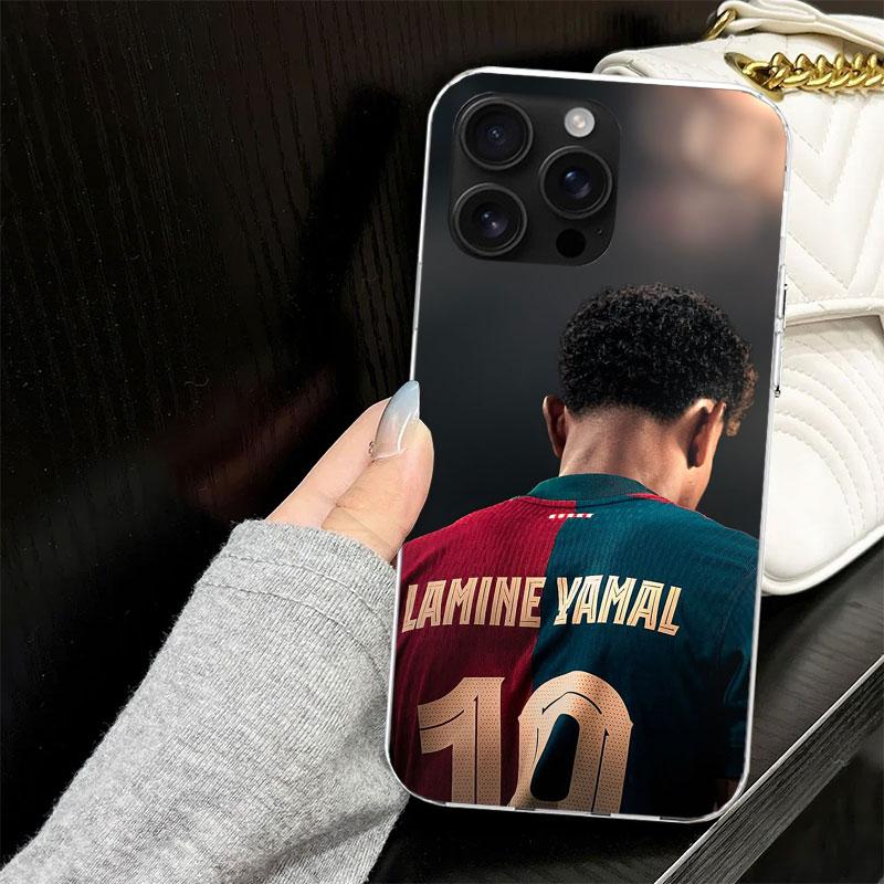 L-Lamine Y-Yamal 19 Hülle für iPhone 13 12 Mini 11 Pro Max Weiche Handyhülle X XS XR 7 SE 8 Plus 6 6S 5 5S Silikon Schwarze Capa