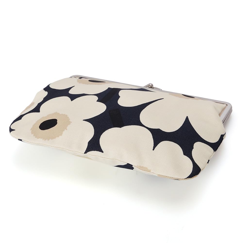 Marimekko Women's Mini Unikko Cosmetic Pouch, Puorica Succaro, Cosmetic Pouch, Small Item Holder, 74530 518, Midnight Blue [Used]