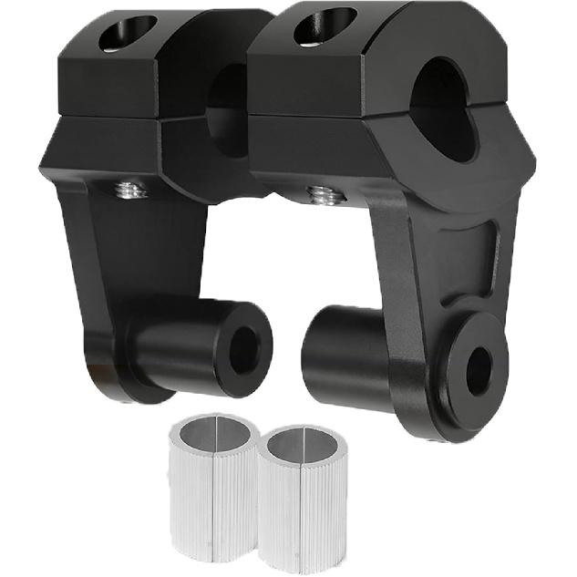 

Pivot Handlebar Risers - 2in Universal Motorcycle for 7/8 or 1-1/8in.Handlebar 2pcs (silver) чёрный