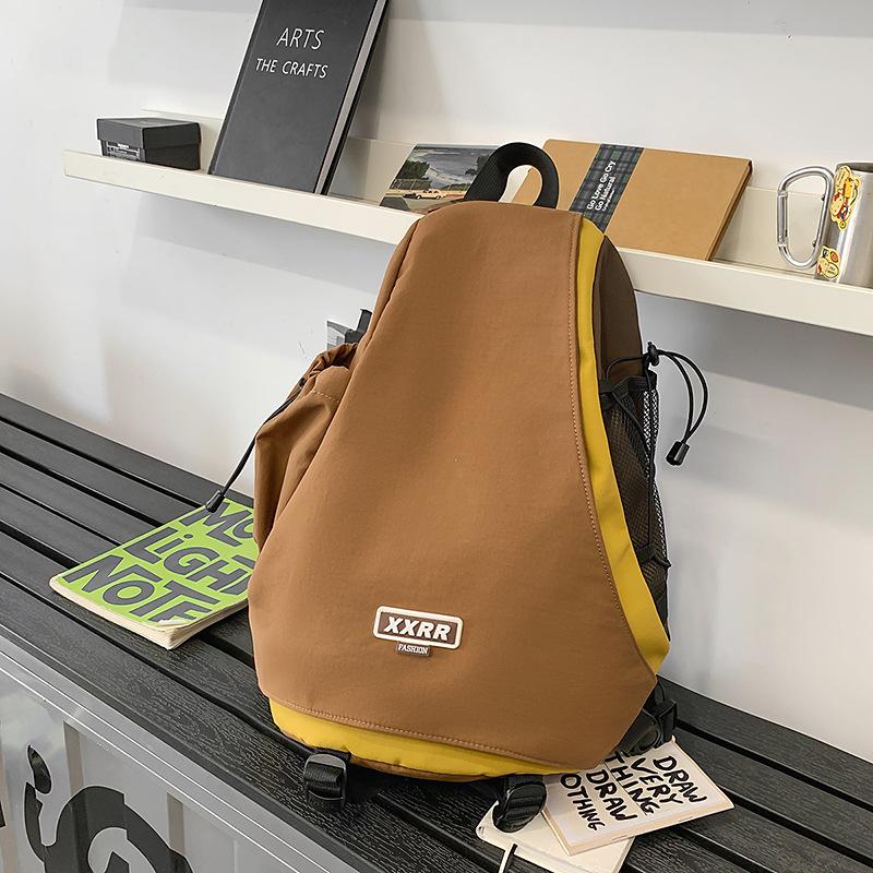 New Sports Wind Riding Diagonal Shoulder Bag Motorcycle Bombing Campus Portable Handsome Backpack Large Capacity Backpack.