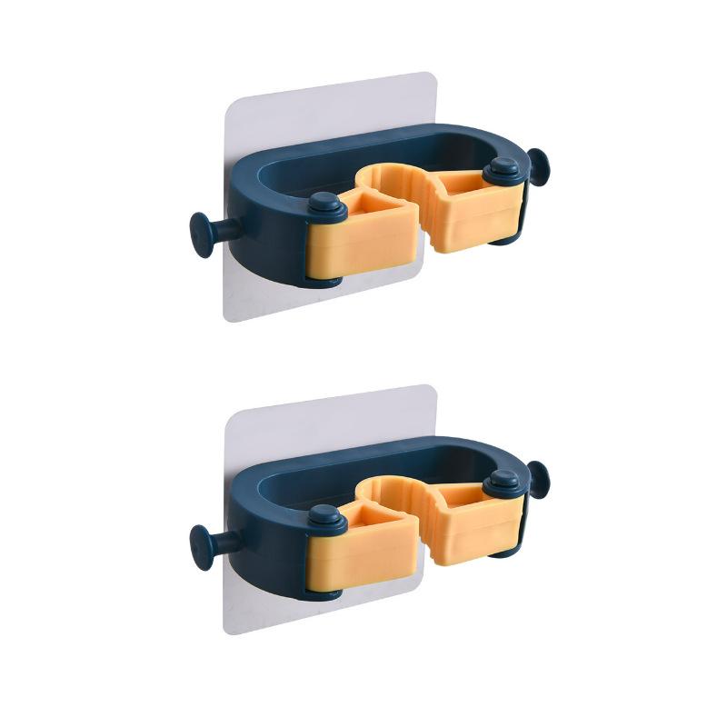 No Punching Mop Broom Holder Rack Grippers Clips Wall Mount Home Appliance Multi-Purpose Hooks Kitchen Bathroom Organizer