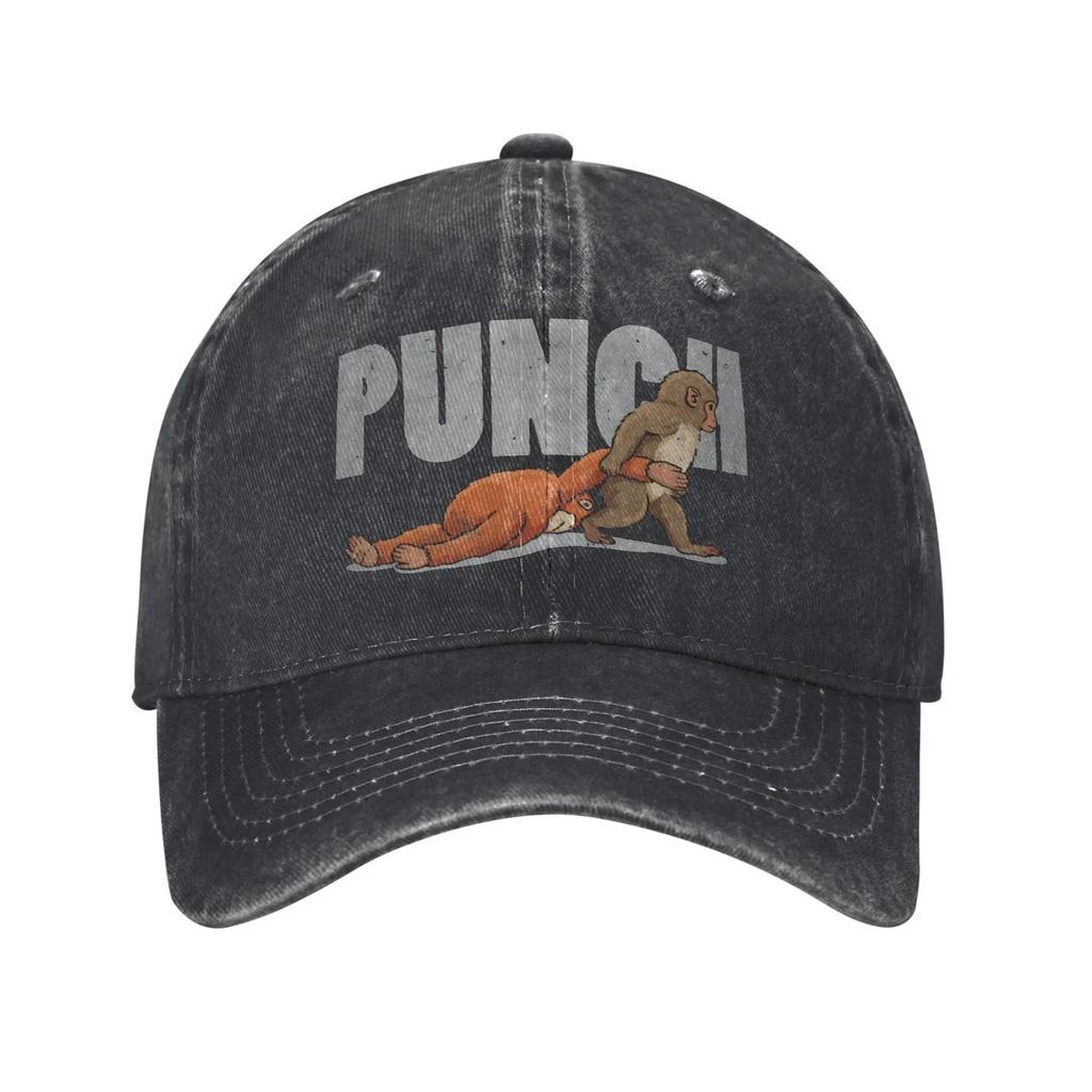 Unisex I Love Punch Cute Monkey Valentine Gift Cap Headwear Baseball Cap Vintage Trucker Hats Adjustable