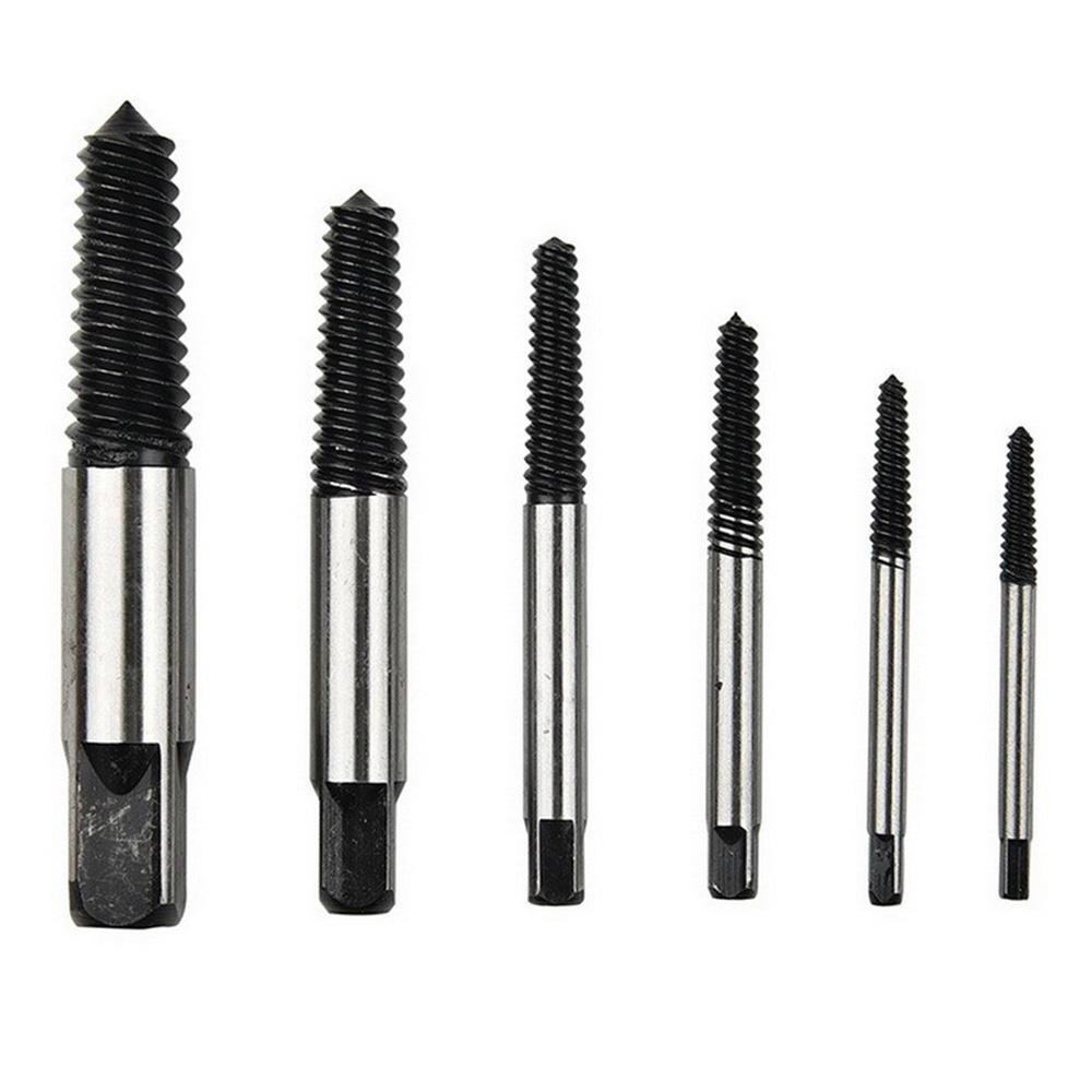 5PCS/6PCS Broken Screwdriver Remove Bit Set Carbon Steel Double Sided Screw Pull Center Bit Removal Tool Set