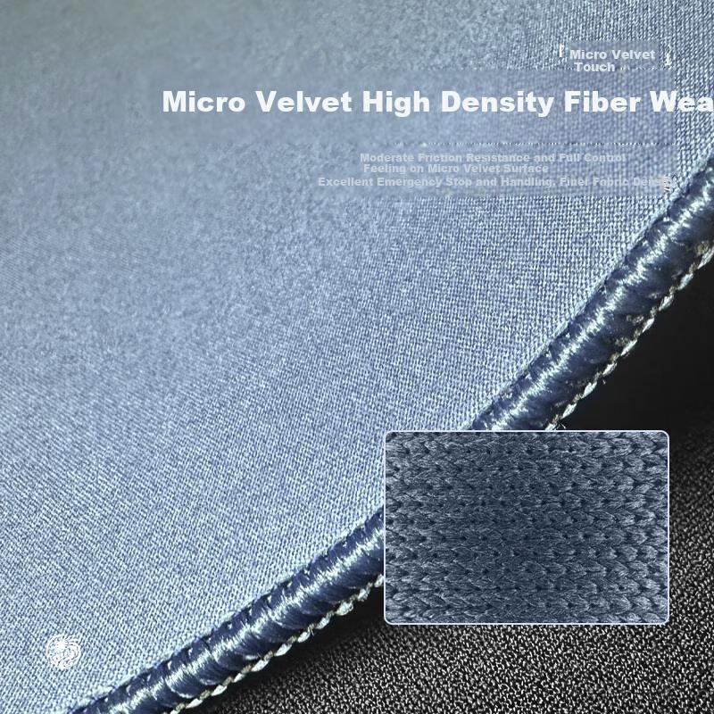 LESAILES Mouse Pad, Smooth FPS Special Micro-Velvet Woven Computer Desk Mat, QCK Heavy Chiji Jiang Zero Zhen Huodu Red-Dyed Edge Blue, 360x300x4