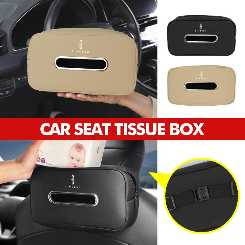 Car Tissue Box Sunshade Visor Seat Backrest Suspension Papper Bag For Lincoln Mondeo MKZ MKX Aviator Navigator Continental Corsa FF2