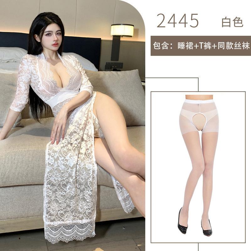 Sexy Lace Dress, Hot Perspective, Free Sex Underwear, Exposed Chest, Side Open, Royal Sister Flirting Temptation