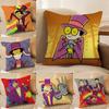 Coole Cartoon S-Superjail Kissenbezug Komfort Sofa Bett Seidig elegant Verdeckter Reißverschluss Dekorative Kissenhülle