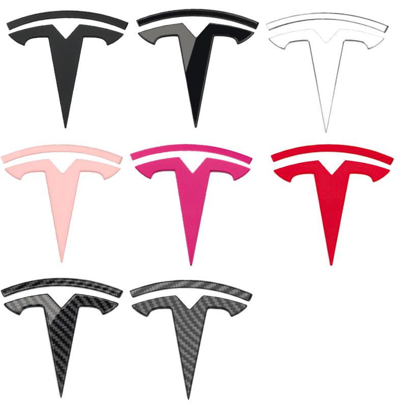 ZFX1 Metal Alloy Car Front Hood Emblem Rear Trunk 3D Sticker for Tesla Model 3 ModelY Replacement Badge Decoration Accessories