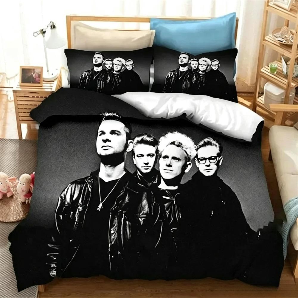 3D-Druck Mode Depeche Mode Bettwäsche-Set Jungen Mädchen Twin Queen King Size Bettbezug Kissenbezug Bett Jungen Schlafzimmer für Erwachsene