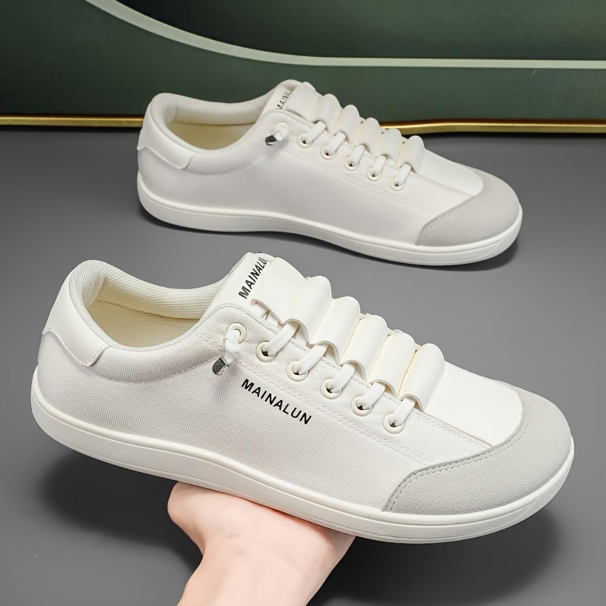 

Чоловіче спортивне взуття широкої версії з дизайном босоніж та заспокійливою підошвою, взуття для великого пальця ноги, легке та універсальне для всіх сезонів, для щоденного використання в коледжі 39 білий