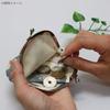 Made In Coin Cotton 11 X Cm Coin Japanese Gray Kyosuke, Japan, Gourd-Shaped Case, Pouch, 11.5 (3.3 Inches), Purse, Wallet, Goods, Mashu, Gourd,