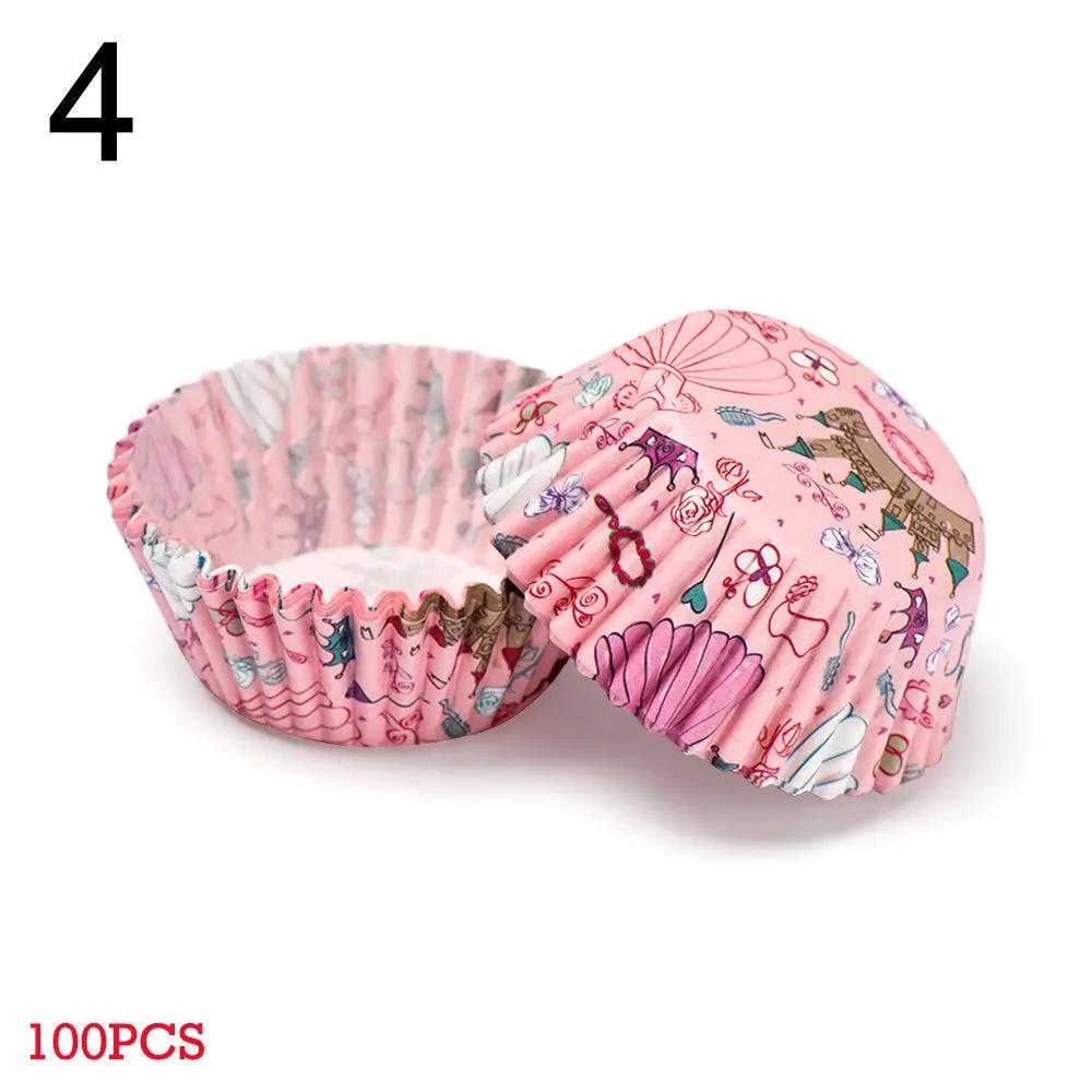 100PCS  Muffin Cup Cupcake Baking Mold Grease-proof Cake Paper Cups Animal Flower Bakeware DIY Pastry Tools Kitchen Accessories