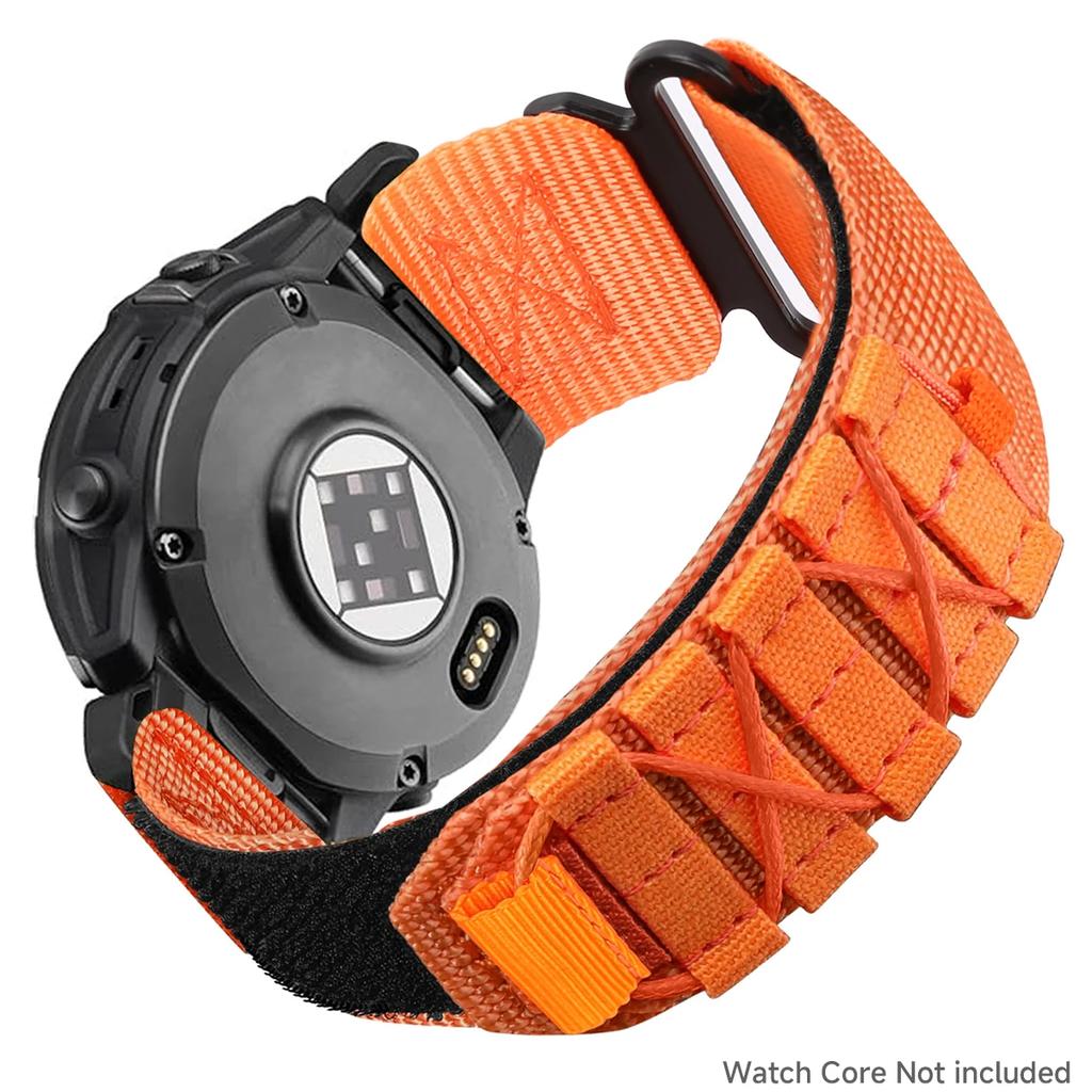 22mm 26mm Nylon Loop Strap for Garmin Fenix  7 6 Pro 7X 6X Pro 5X 5X Plus Epix Pro/Tactix SmartBand Bracelet Watch Accessories