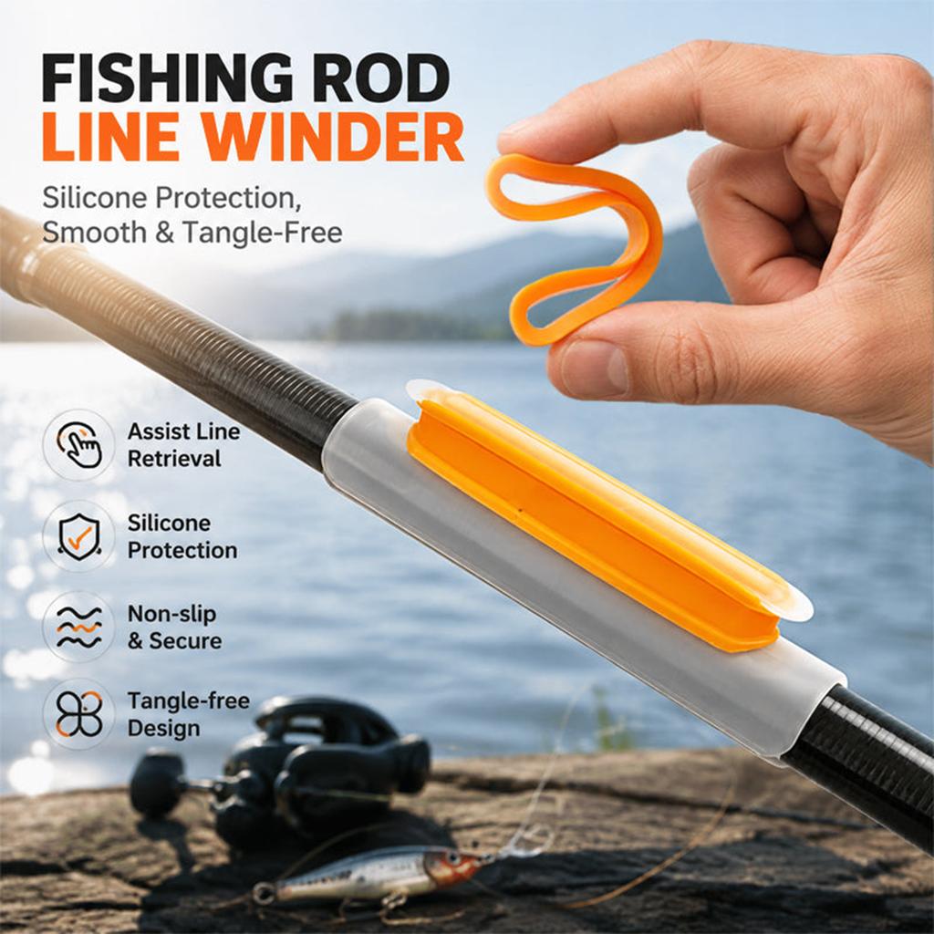 Silicone Fishing Rod Line - Line Clip for Fishing Reel Line Storage