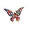 Styl Retro Broszka Motyl Kolorowy Kryształ Wykwintny Wzór Broszka z Diamentami Metalowy Owad Luksusowa Wielokolorowa Broszka Kryształowa