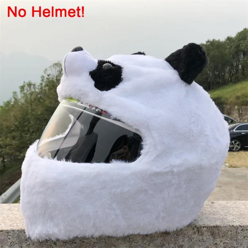 Motorcycle Helmet Cartoons Plush Helmet Protective Cover Helmet Full Face Covers for Outdoor Fun Christmas Personalized Helmets