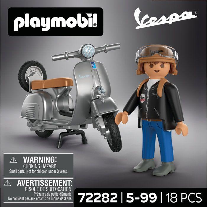 PLAYMOBIL 72282 Vespa 80ème anniversaire : Style Original, 18 pièces, Adulte, Kidulte, Classic cars, dès 14 ans