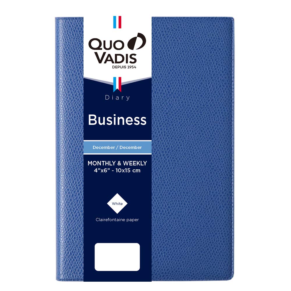 QUOVADIS 2026 Business/Unpar Weekly Vertical Diary 10x15cm blue ocean qv00401bl