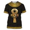 New Summer Unisex Trendy Vintage Pattern T-Shirt Ancient Egypt Symbol 3D Print Harajuku Casual Short Sleeve Plus Size Tops