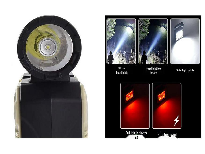 Portable Solar LED Spotlight with Integrated Tool Kit - High-Brightness, Rechargeable Emergency Light for Outdoor Use